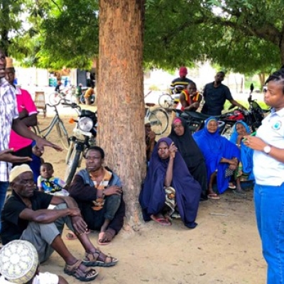 LHRC Officer, listening to the citizen during empowerment of community on legal and human rights issues at Southern Zone in 2023.